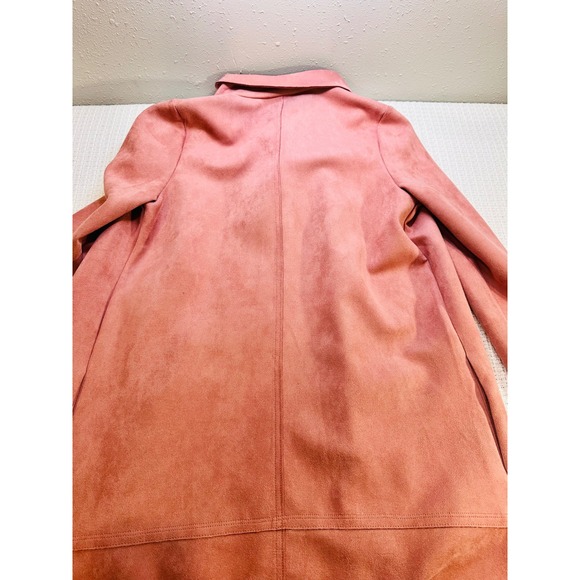 ZARA Pink Suede Open Front Long Sleeve Jacket Size XS - New with Tags, Chic - Picture 14 of 14